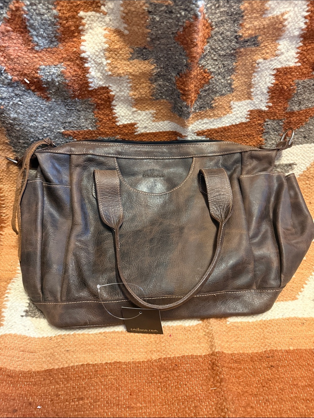 Genuine Leather Brown Women’s convertible Bag - Classic Carryall